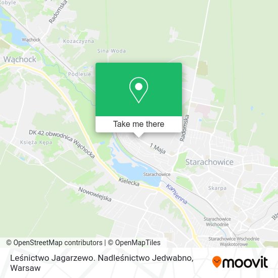 Leśnictwo Jagarzewo. Nadleśnictwo Jedwabno map