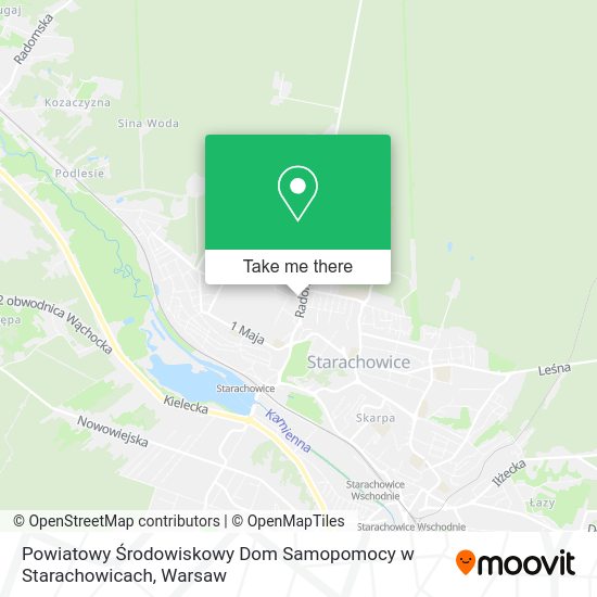 Powiatowy Środowiskowy Dom Samopomocy w Starachowicach map