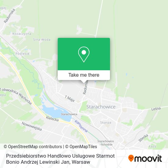 Przedsiebiorstwo Handlowo Uslugowe Starmot Bonio Andrzej Lewinski Jan map