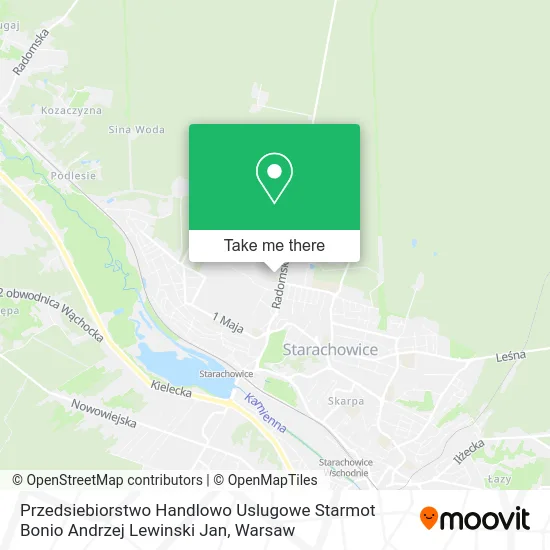 Карта Przedsiebiorstwo Handlowo Uslugowe Starmot Bonio Andrzej Lewinski Jan