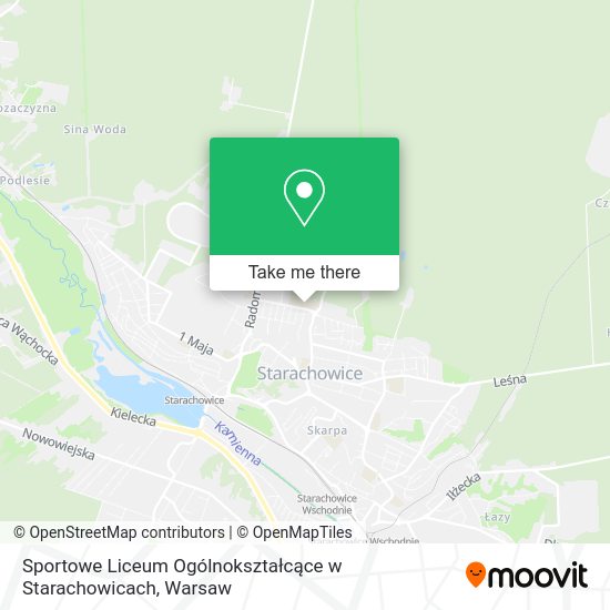 Sportowe Liceum Ogólnokształcące w Starachowicach map