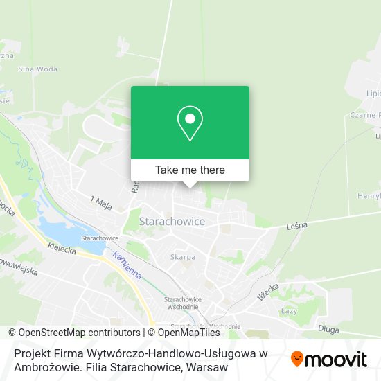 Projekt Firma Wytwórczo-Handlowo-Usługowa w Ambrożowie. Filia Starachowice map