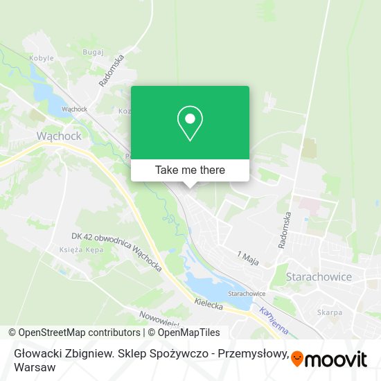 Głowacki Zbigniew. Sklep Spożywczo - Przemysłowy map