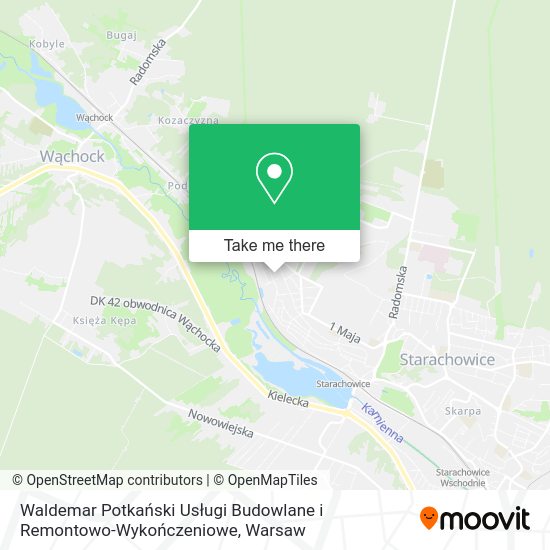 Waldemar Potkański Usługi Budowlane i Remontowo-Wykończeniowe map