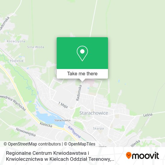 Regionalne Centrum Krwiodawstwa i Krwiolecznictwa w Kielcach Oddział Terenowy map