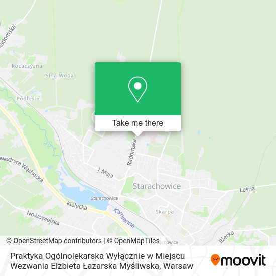 Praktyka Ogólnolekarska Wyłącznie w Miejscu Wezwania Elżbieta Łazarska Myśliwska map