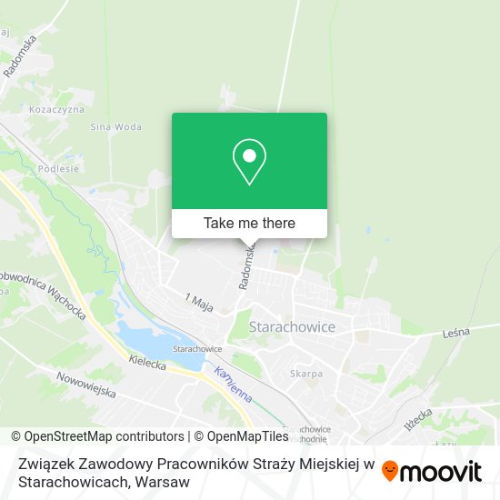 Związek Zawodowy Pracowników Straży Miejskiej w Starachowicach map