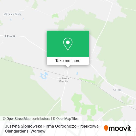 Justyna Słoniowska Firma Ogrodniczo-Projektowa Olangardens map