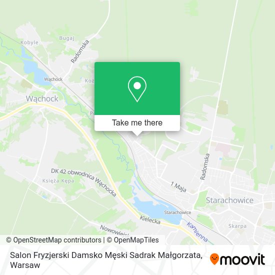 Salon Fryzjerski Damsko Męski Sadrak Małgorzata map