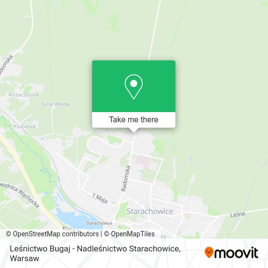 Leśnictwo Bugaj - Nadleśnictwo Starachowice map