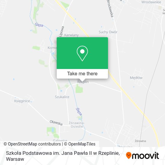 Szkoła Podstawowa im. Jana Pawła II w Rzeplinie map