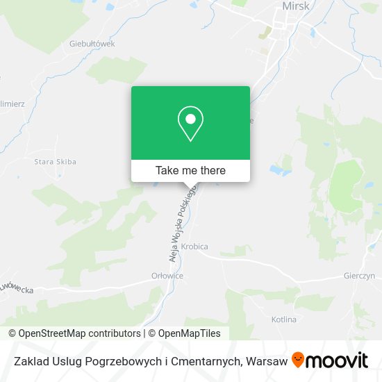 Zaklad Uslug Pogrzebowych i Cmentarnych map