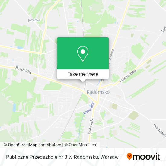 Publiczne Przedszkole nr 3 w Radomsku map