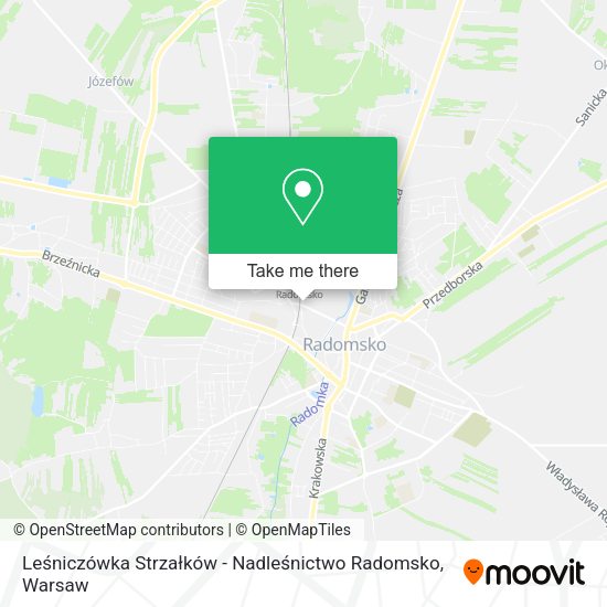 Карта Leśniczówka Strzałków - Nadleśnictwo Radomsko