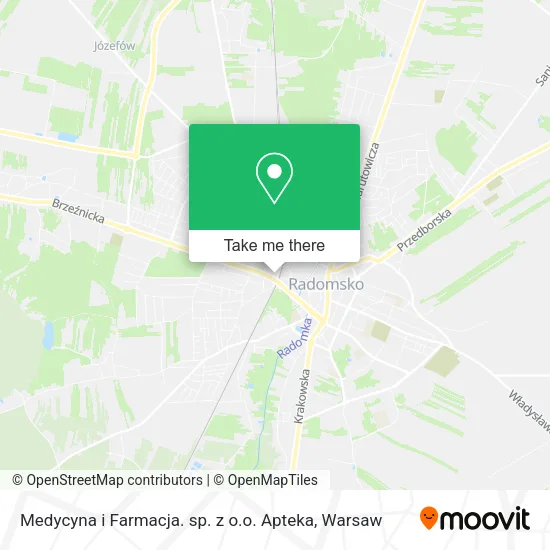 Карта Medycyna i Farmacja. sp. z o.o. Apteka