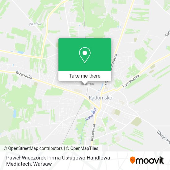 Paweł Wieczorek Firma Usługowo Handlowa Mediatech map