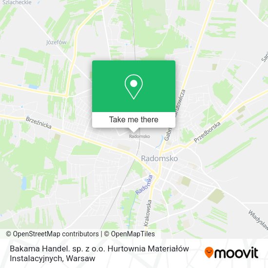 Bakama Handel. sp. z o.o. Hurtownia Materiałów Instalacyjnych map