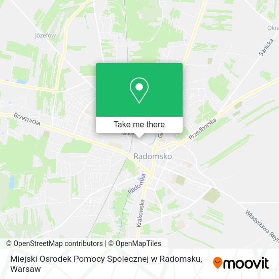 Miejski Osrodek Pomocy Spolecznej w Radomsku map