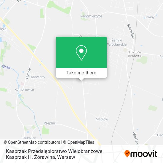 Карта Kasprzak Przedsiębiorstwo Wielobranżowe. Kasprzak H. Żórawina