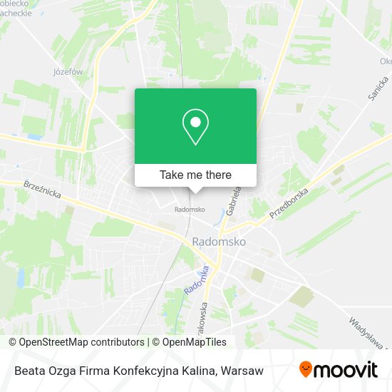 Beata Ozga Firma Konfekcyjna Kalina map