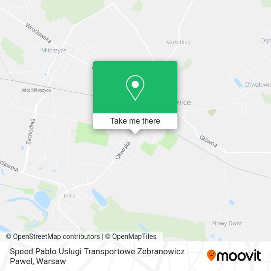 Speed Pablo Uslugi Transportowe Zebranowicz Pawel map