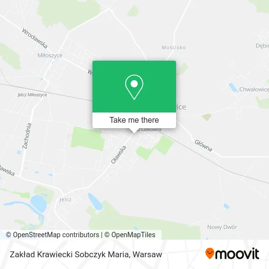 Карта Zakład Krawiecki Sobczyk Maria