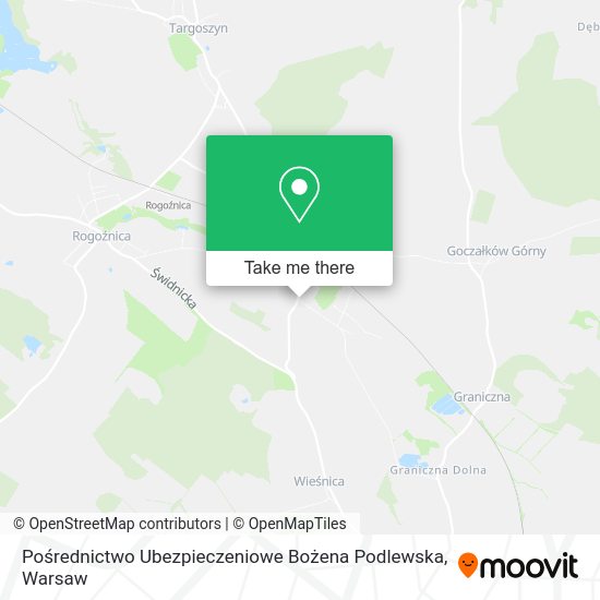 Карта Pośrednictwo Ubezpieczeniowe Bożena Podlewska