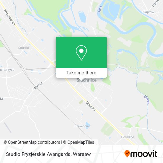 Studio Fryzjerskie Avangarda map