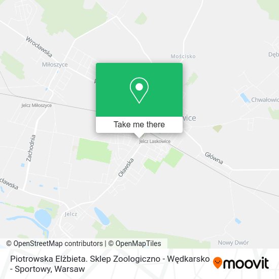 Piotrowska Elżbieta. Sklep Zoologiczno - Wędkarsko - Sportowy map