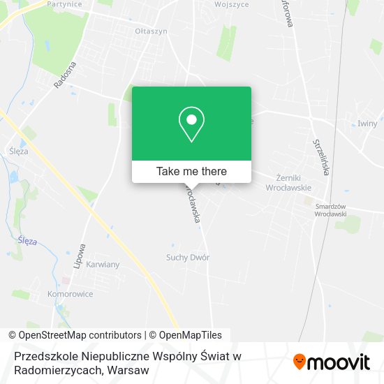 Przedszkole Niepubliczne Wspólny Świat w Radomierzycach map