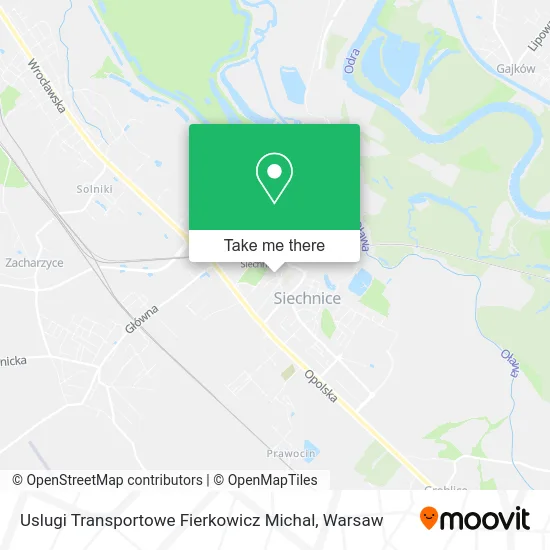 Карта Uslugi Transportowe Fierkowicz Michal