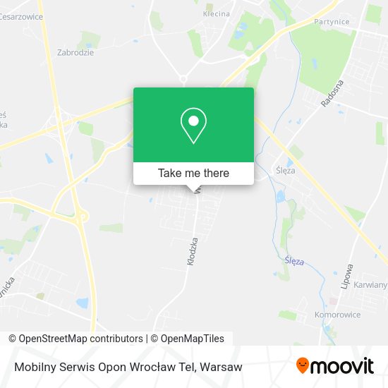 Карта Mobilny Serwis Opon Wrocław Tel