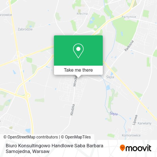 Biuro Konsultingowo Handlowe Saba Barbara Samojedna map