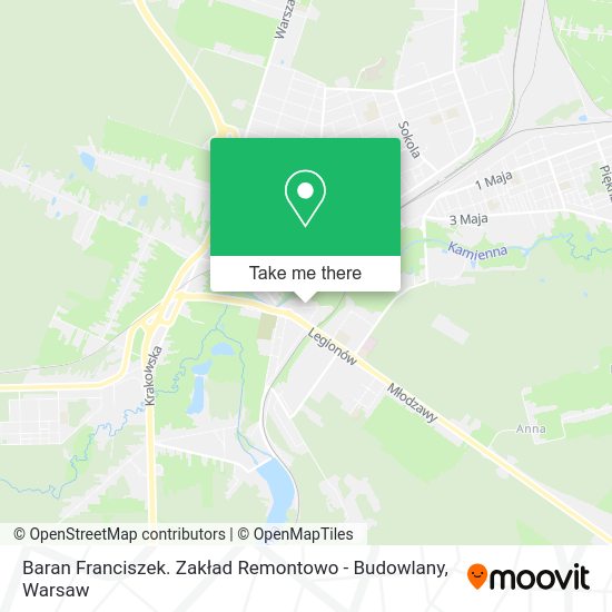 Baran Franciszek. Zakład Remontowo - Budowlany map