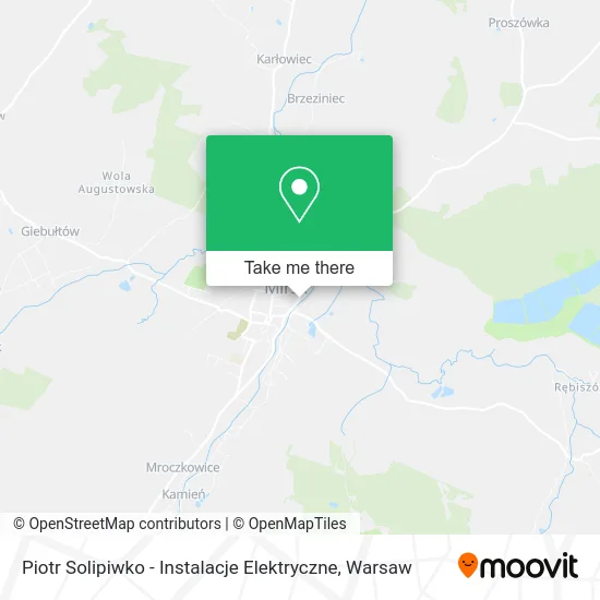 Карта Piotr Solipiwko - Instalacje Elektryczne