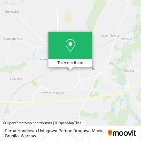 Карта Firma Handlowo Usługowa Pomoc Drogowa Maciej Brusiło