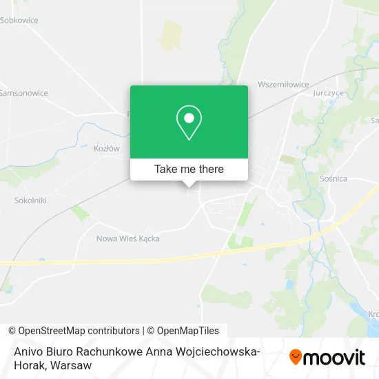 Карта Anivo Biuro Rachunkowe Anna Wojciechowska-Horak