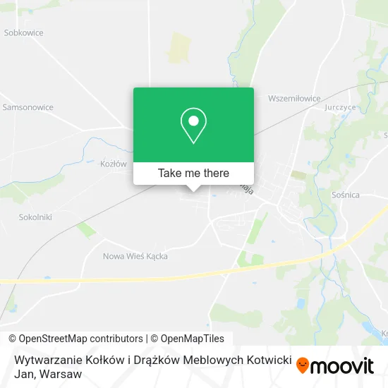 Карта Wytwarzanie Kołków i Drążków Meblowych Kotwicki Jan