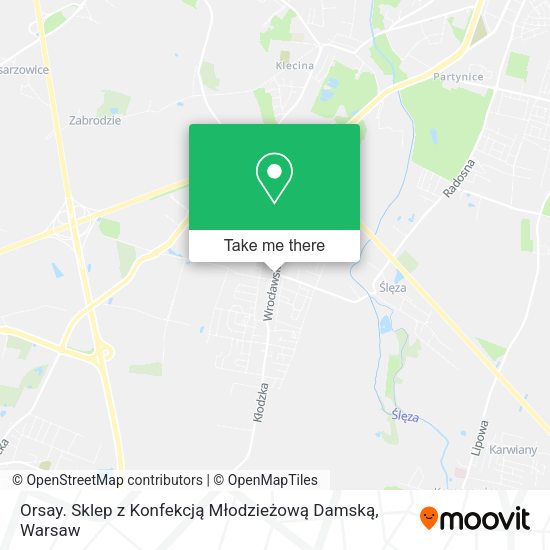 Orsay. Sklep z Konfekcją Młodzieżową Damską map