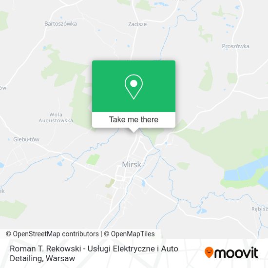 Roman T. Rekowski - Usługi Elektryczne i Auto Detailing map