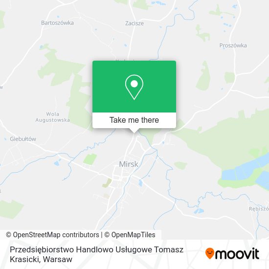 Przedsiębiorstwo Handlowo Usługowe Tomasz Krasicki map