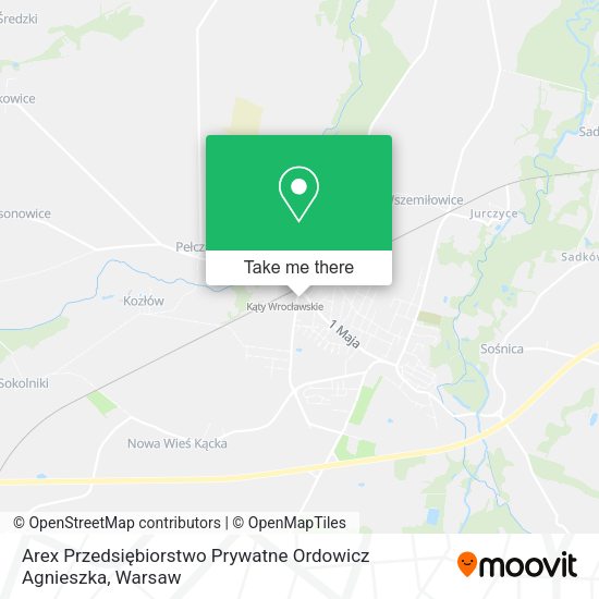 Arex Przedsiębiorstwo Prywatne Ordowicz Agnieszka map