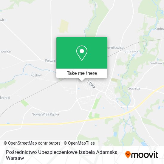 Pośrednictwo Ubezpieczeniowe Izabela Adamska map