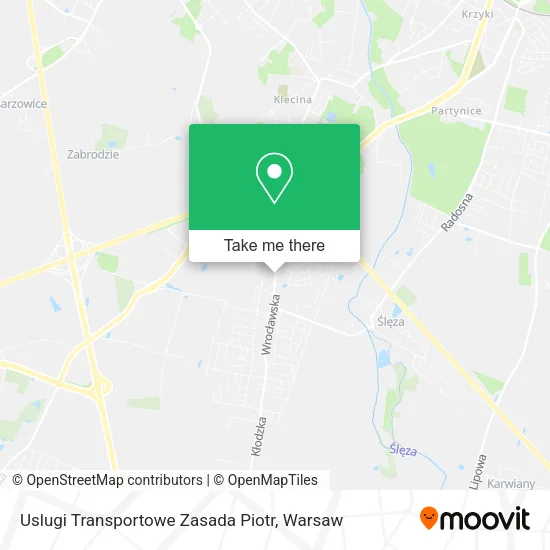 Карта Uslugi Transportowe Zasada Piotr
