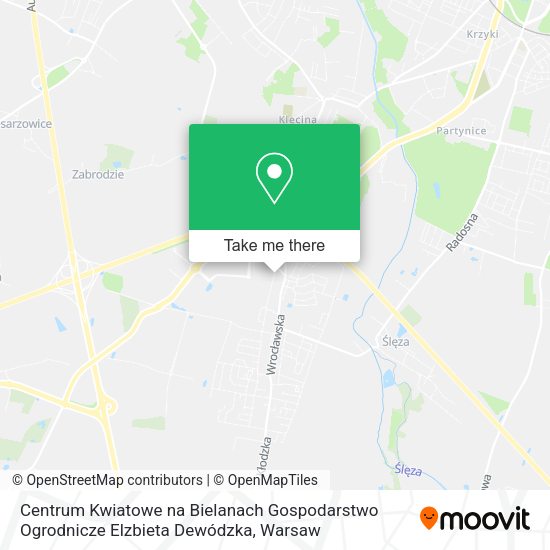 Centrum Kwiatowe na Bielanach Gospodarstwo Ogrodnicze Elzbieta Dewódzka map