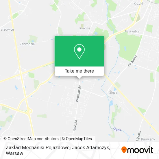 Карта Zakład Mechaniki Pojazdowej Jacek Adamczyk