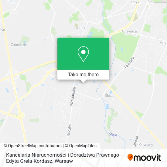 Kancelaria Nieruchomości i Doradztwa Prawnego Edyta Grela-Kordasz map