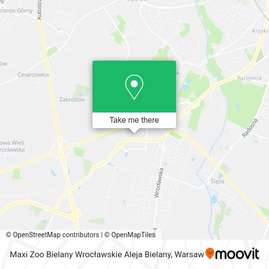 Maxi Zoo Bielany Wrocławskie Aleja Bielany map