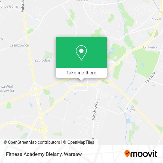 Fitness Academy Bielany map