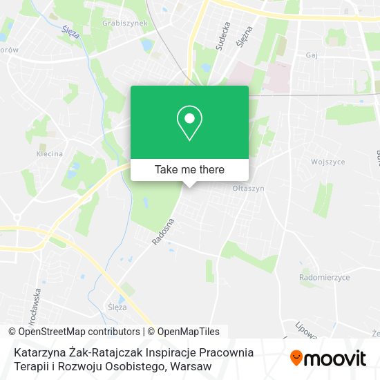 Katarzyna Żak-Ratajczak Inspiracje Pracownia Terapii i Rozwoju Osobistego map